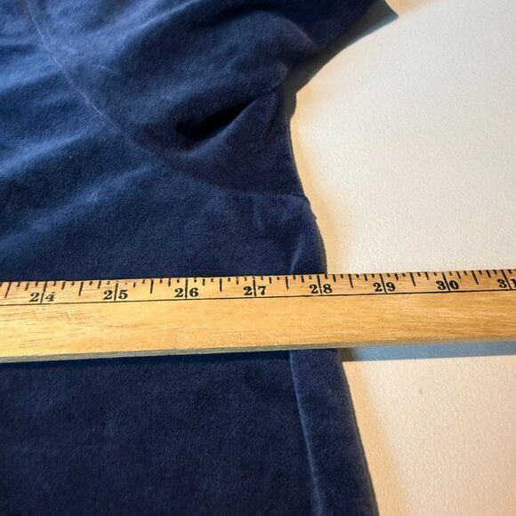 J Jill Pure Women 4X Velvet Top Long Sleeve Boat Neck Soft Holiday Blouse Blue - Picture 6 of 8